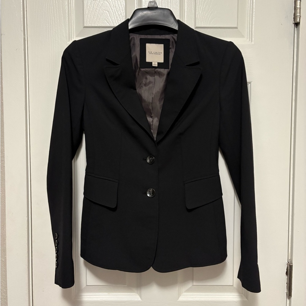 *The Limited Travel Collection Classic Black Wool Blend Size 2 Blazer #IR